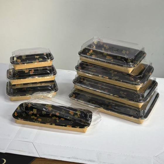 Como as caixas de sushi devem ser armazenadas antes do uso para manter sua qualidade?