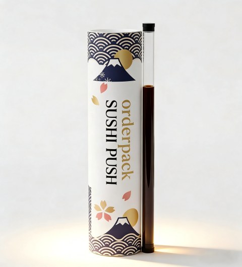 Großhandel mit kundenspezifischen Sushi-Push-Up-Tube-Sushi-Verpackungen