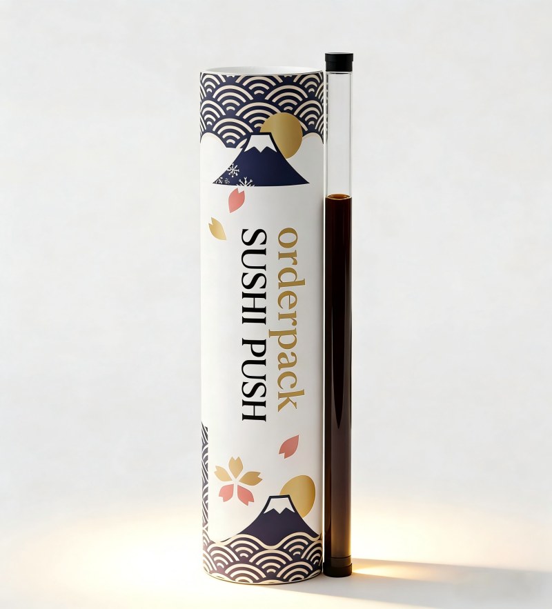 Großhandel mit kundenspezifischen Sushi-Push-Up-Tube-Sushi-Verpackungen