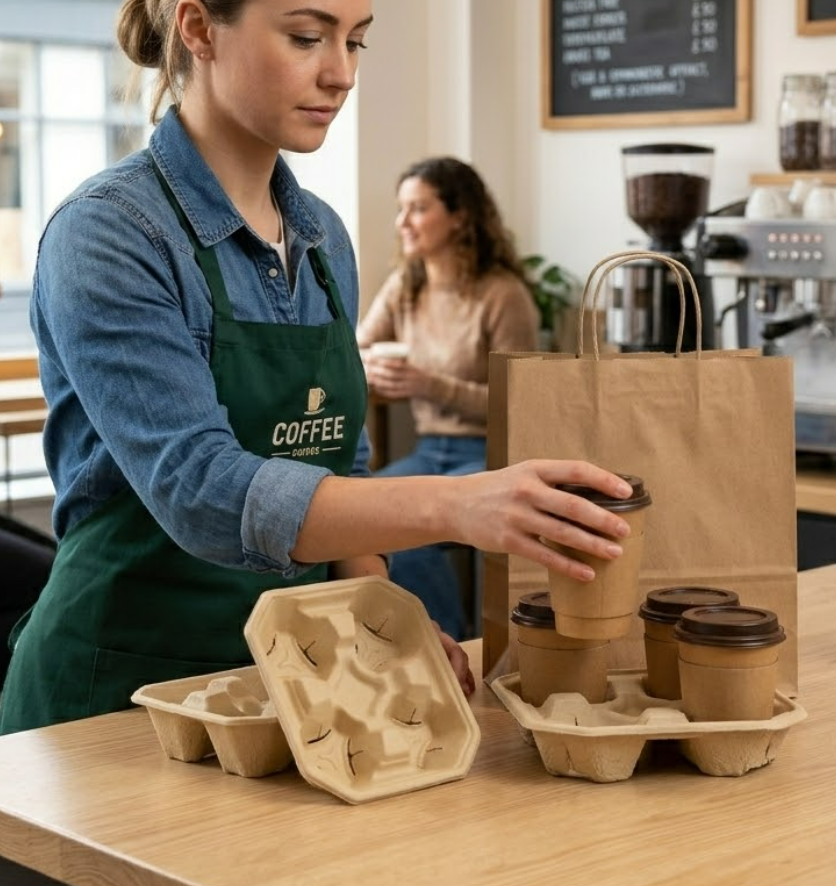 Bulk bamboo pulp cup holders