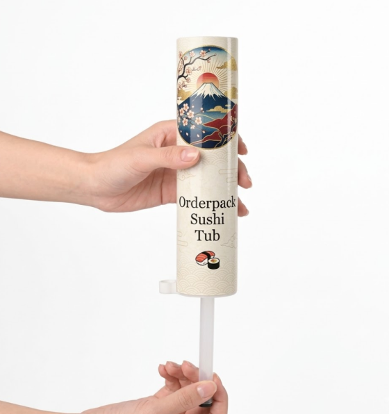 Custom Printed Sushi Push Pop Tube Wholesale | odpack.com