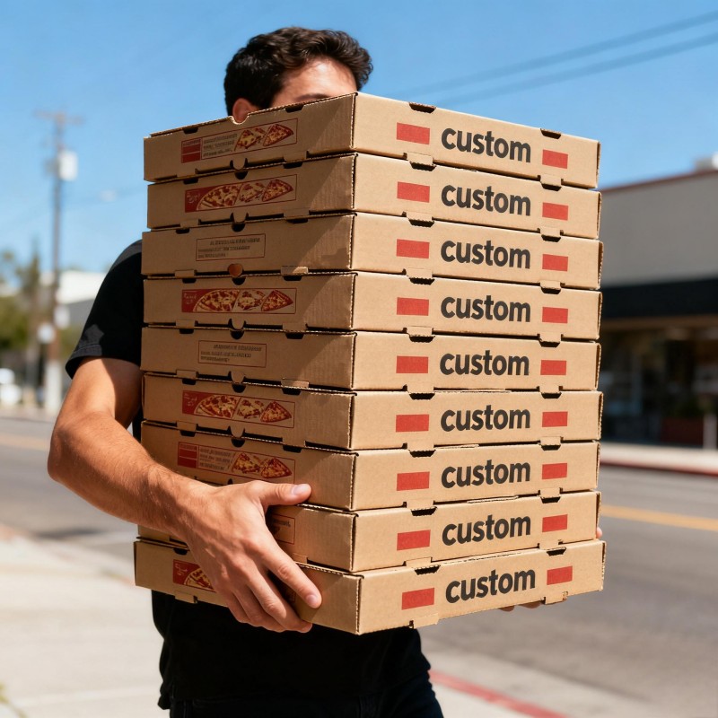 corrugated pizza box