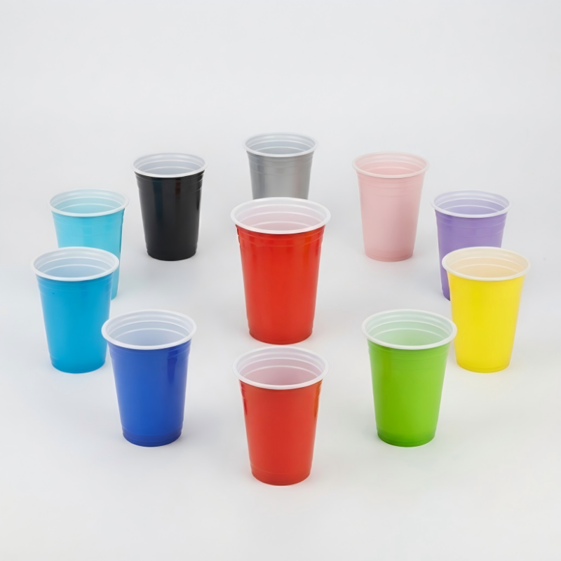 Pakyawan na Pasadyang Naka-print na Pulang PP Party Cups | 2oz - 16oz na Plastikong Tasa