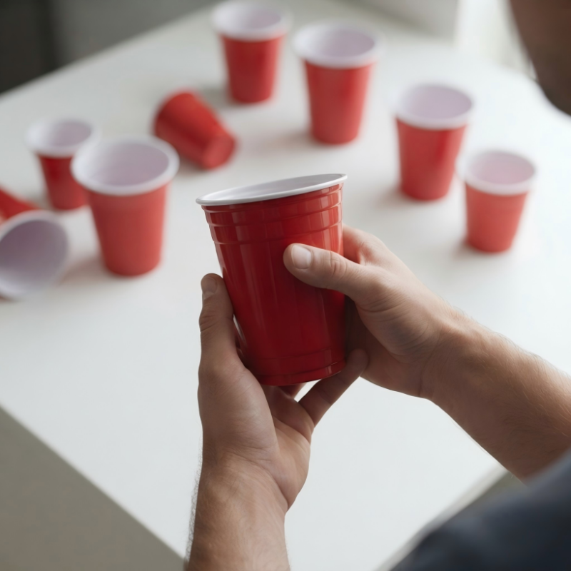 Pakyawan na Pasadyang Naka-print na Pulang PP Party Cups | 2oz - 16oz na Plastikong Tasa