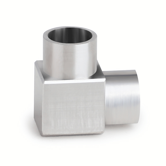 Precision Turned Stainless Steel 90°Connector Parts