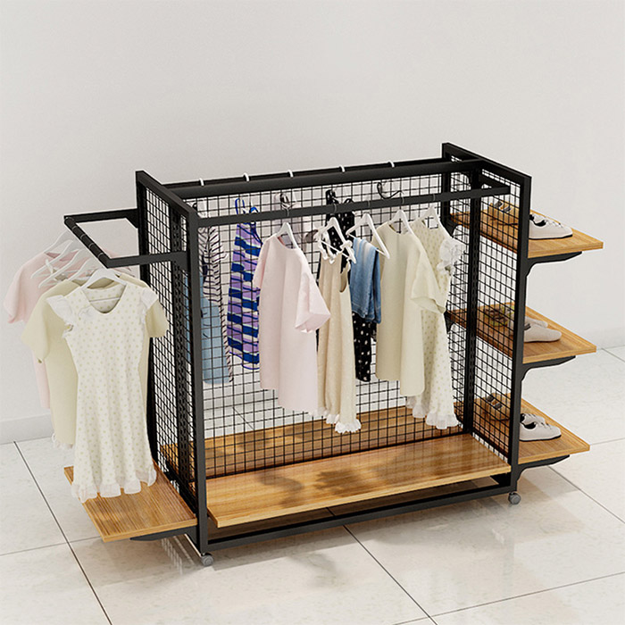4 way retail clothing clothes display rack shop fittings