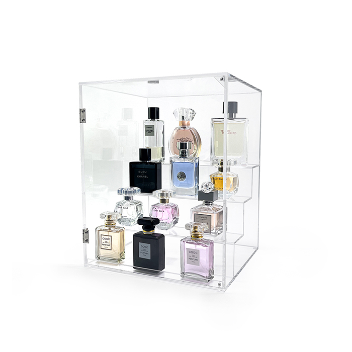 Expositor de perfume cosmético acrílico para loja