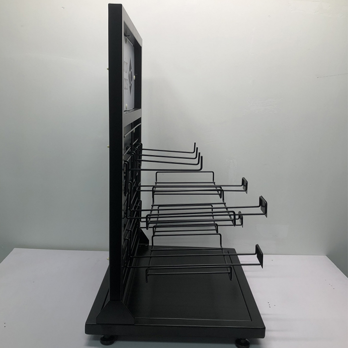 Clothing Shop Tabletop Metal Pegboard Hat Display Stand