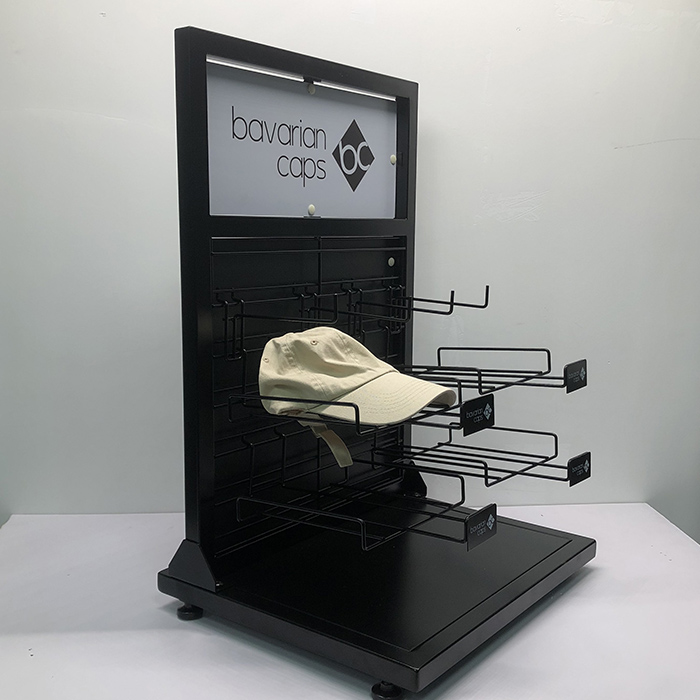 Китай Магазин одежды Настольный металлический перфорированный стенд для шляп, производитель