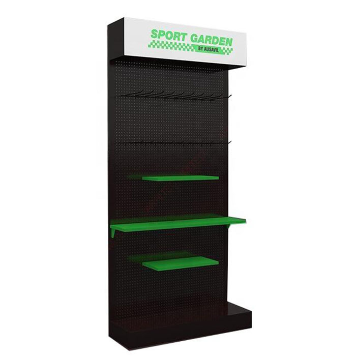 retail floor grid metal power tool display stand