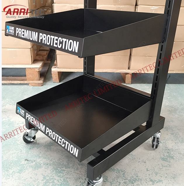 Market POS Merchandise Display Stand Shelf With Caster