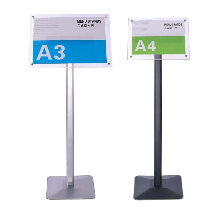 retail outdoor signage sign stand post displays