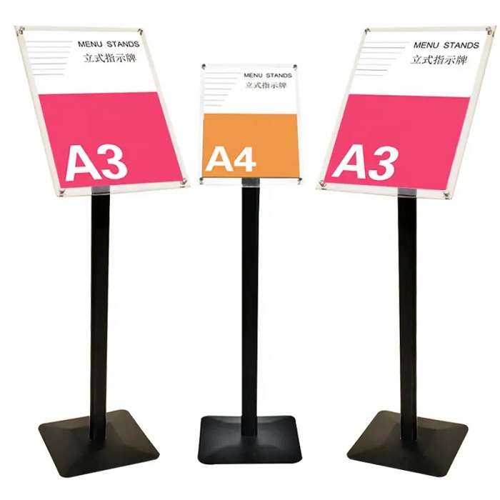 retail outdoor signage sign stand post displays