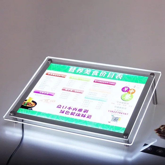 Китай Настенные акриловые светодиодные световые короба, вывески меню, производитель