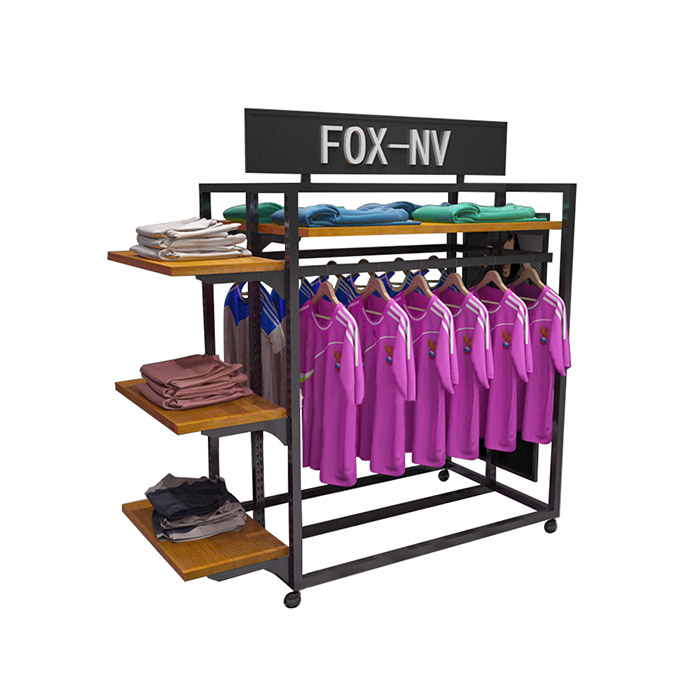 Vier-Wege-Kleiderständer für den Einzelhandel im Bekleidungsgeschäft