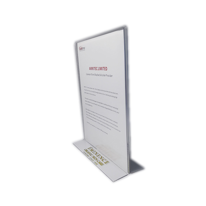 table signage A4 acrylic table sign holder stand