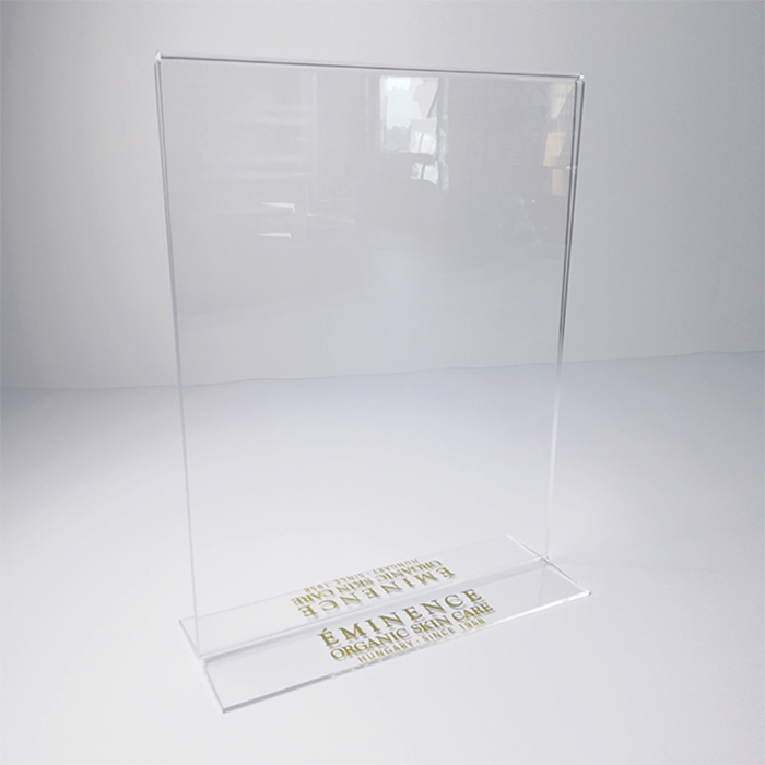 table signage A4 acrylic table sign holder stand