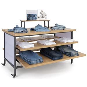 Retail Tiered Garment Display Table For Shop