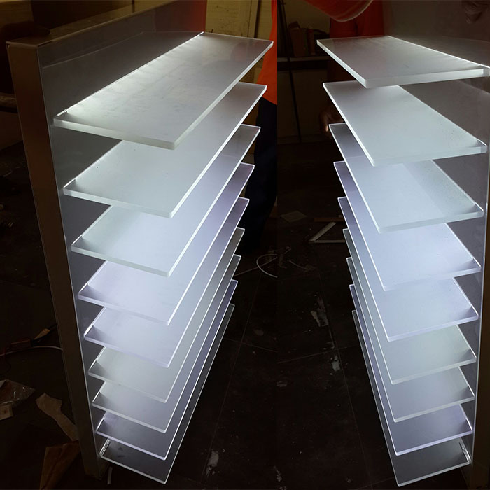 LED sunglass wall display shelf shelves display rack