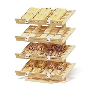 Деревянные стеллажи для хлеба в розничном магазине, стеллаж для выставки товаров, полка