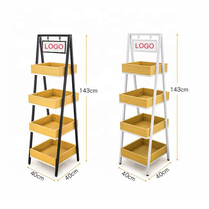 wooden shelf retail bakery rack display shelves