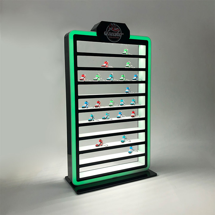 Acrylic Action Figures Display Shelf With LED