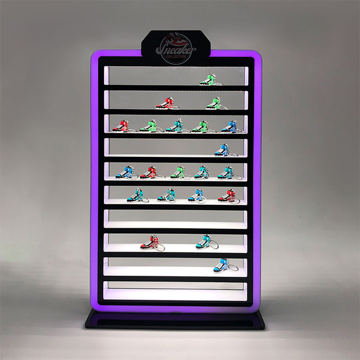 Acrylic Action Figures Display Shelf With LED