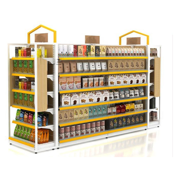 Китай Стеллаж для выставки товаров для деревянных стеллажей гондолы супермаркета, производитель