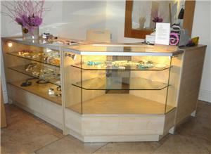 Glass Display Stand Jewelry Counter Display Tables