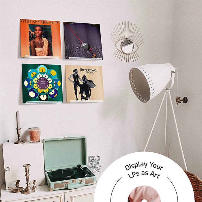 Clear Acrylic Wall Vinyl Record Display Shelf