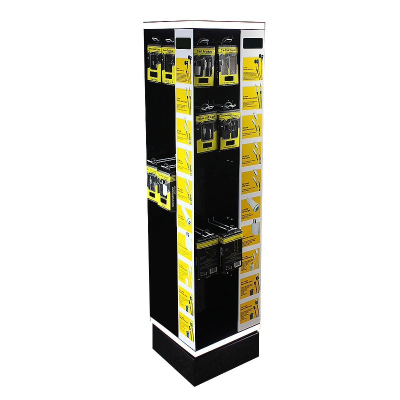 custom tall clear acrylic stands rotating display shelves