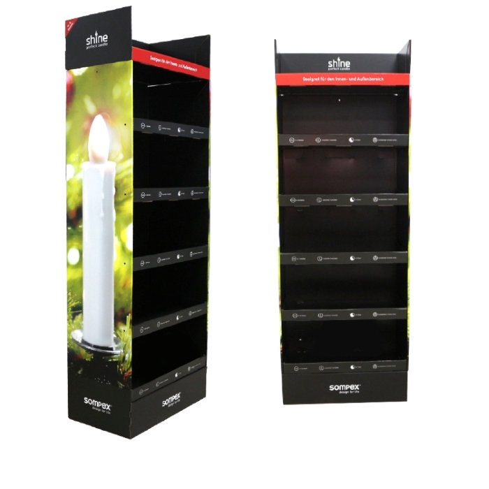 Retail Floor Standing Pop Cardboard Display Stand