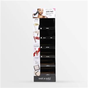 Corrugated Cardboard Cosmetic Floor Display Rack Shelves