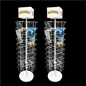 Rotatable Metal Magazine Brochure Book Display Stand