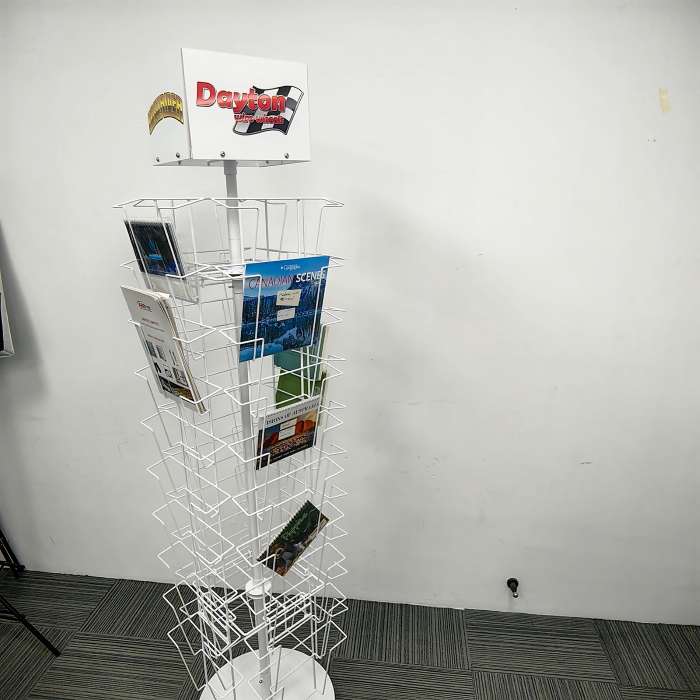 Rotatable Metal Magazine Brochure Book Display Stand