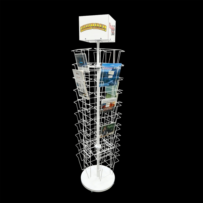 Rotatable Metal Magazine Brochure Book Display Stand