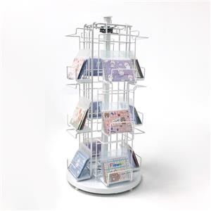 Rotating Retail Shop Greeting Card Metal Display Stand Racks