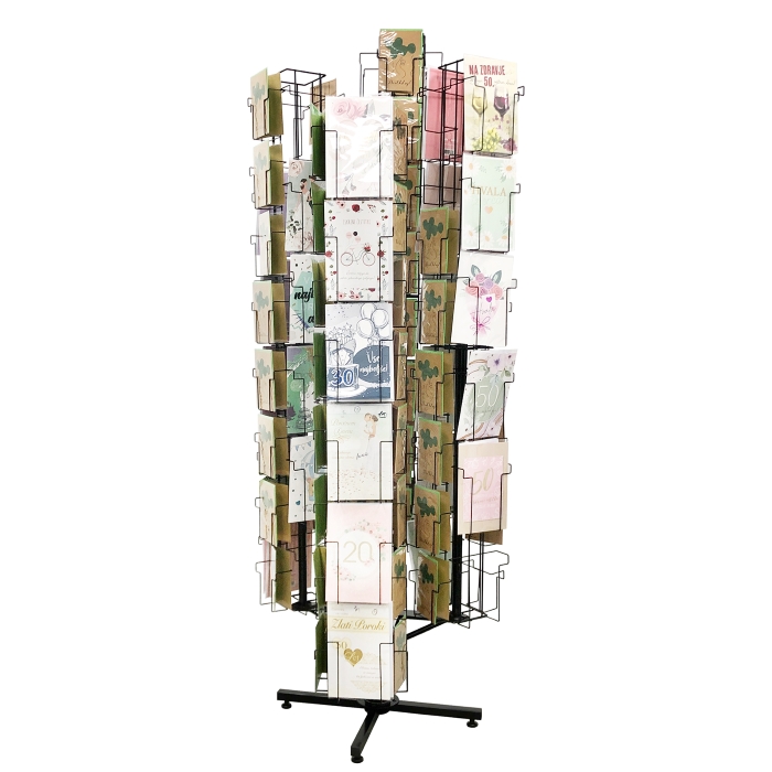 Rotating Metal Wire Brochure Magazine Display Racks