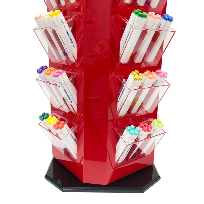 Rotating Acrylic Stationery Pen Display Rack Stand