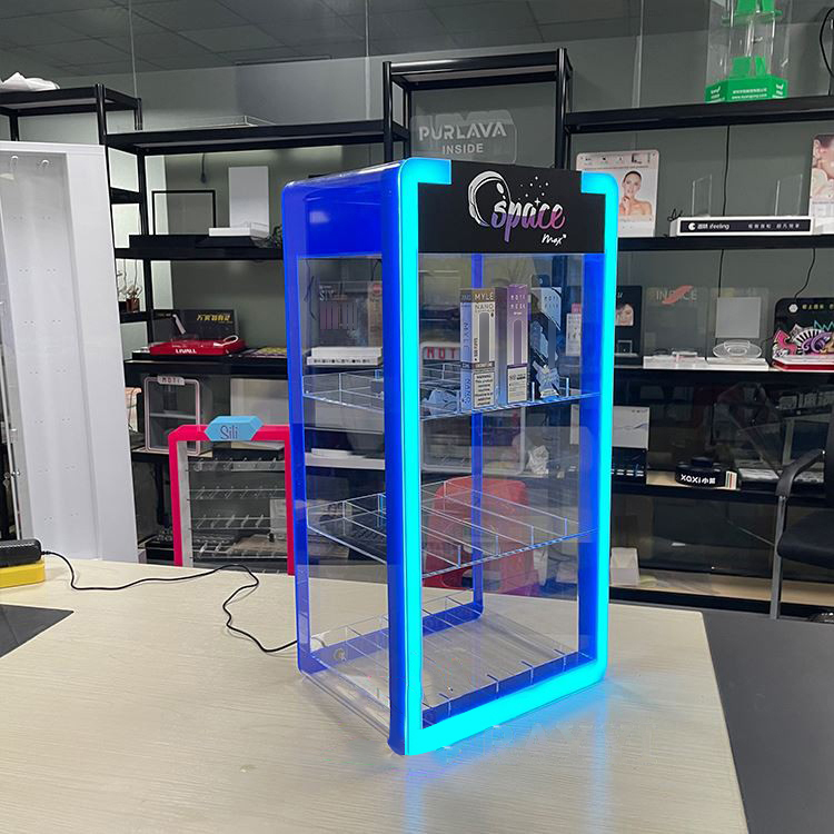 retail stores customize cigarette display rack with led light