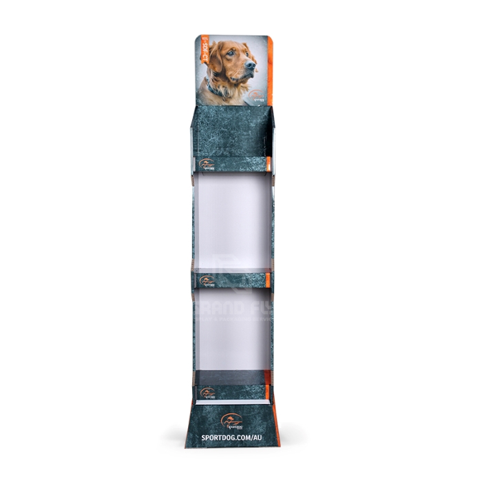 Corrugated Cardboard Pet Food Floor Display Stand Shelf