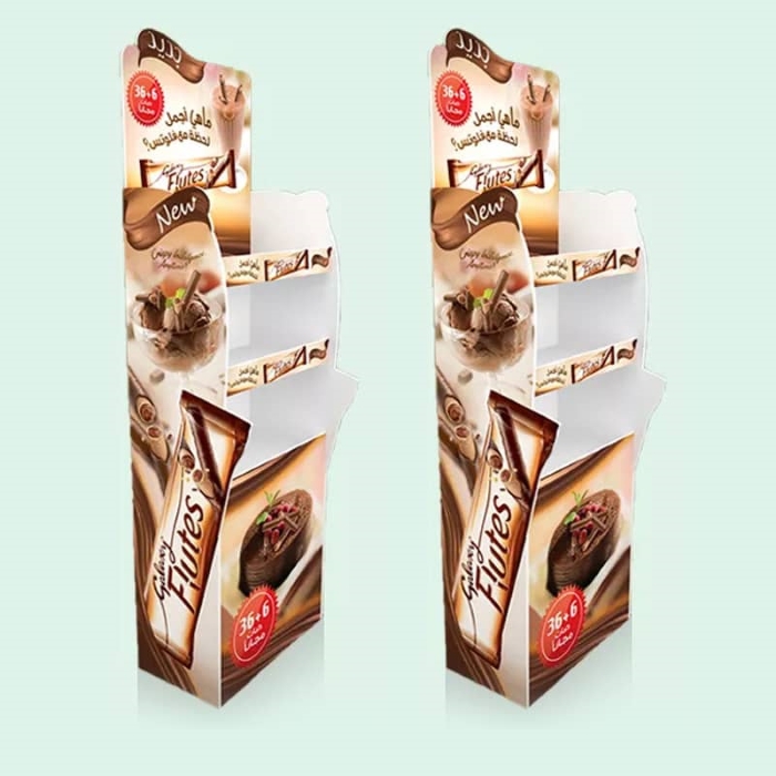 Retail Shop Custom Cardboard Pop Floor Display Stand