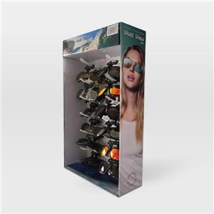 Retail Shop Wall Mounted Cardboard Sunglass Display Rack Box