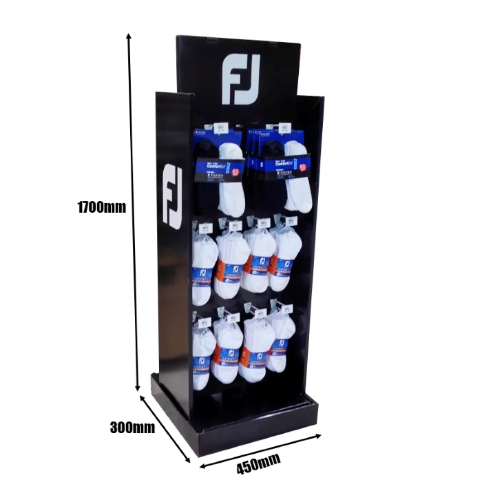 Corrugated Cardboard Hook Display Stand Socks Display Rack