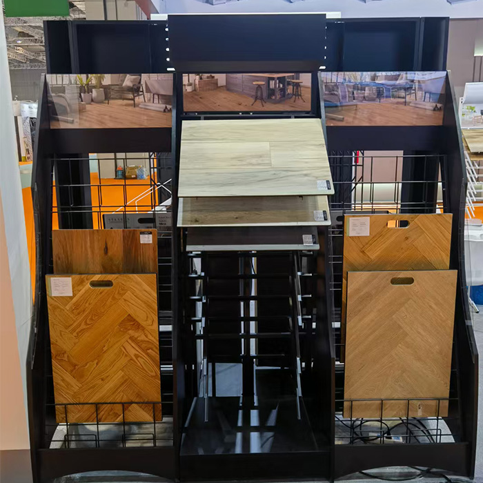 wooden floor display