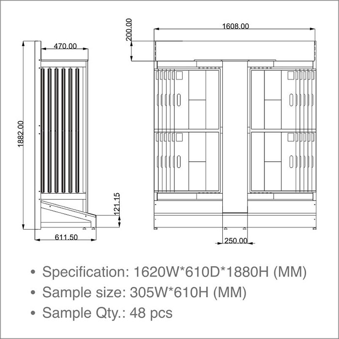 flooring sample display racks