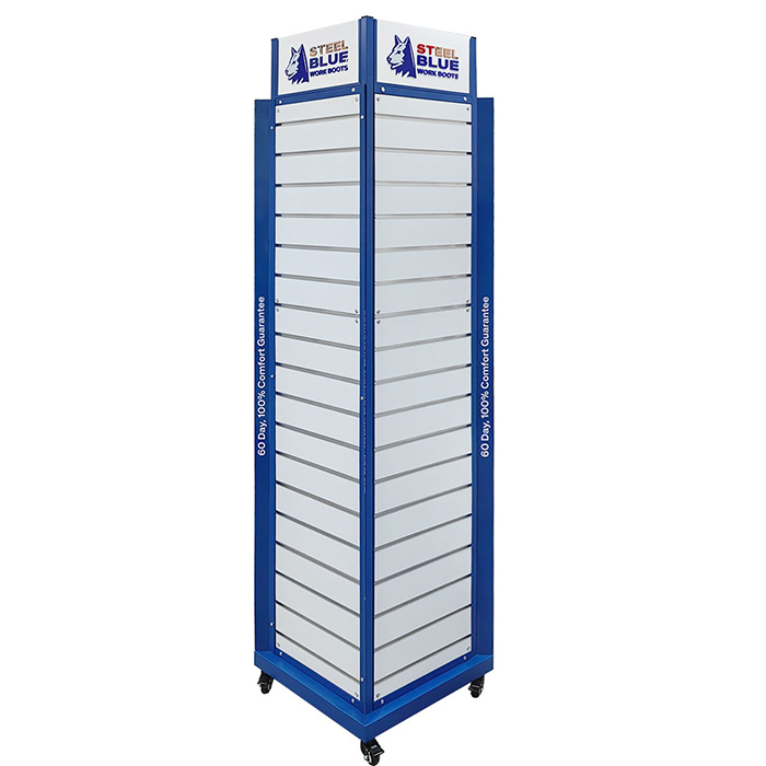 freestanding floor standing slatwall display stand