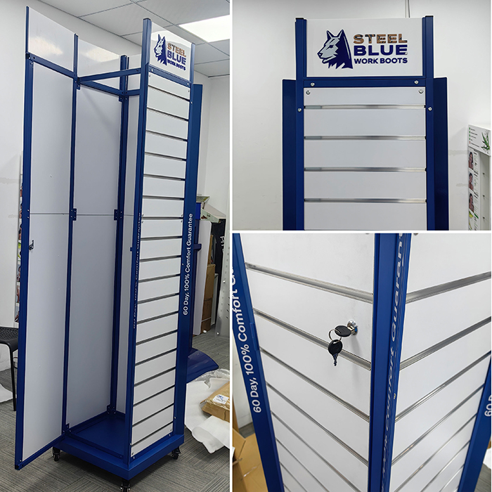 freestanding slatwall display