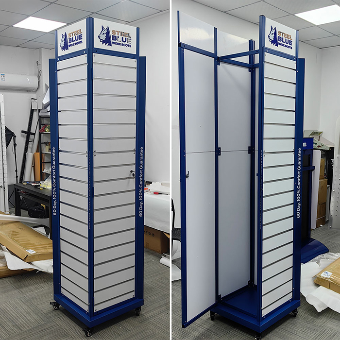 freestanding floor standing slatwall display stand