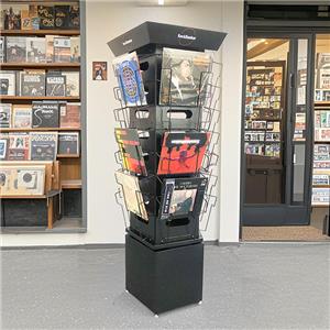 Support rotatif pour disques vinyles noirs